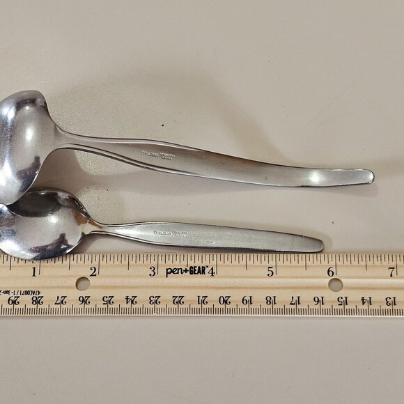 Elden Vintage Flower Ladle & Sugar Spoon SS Rose serving Midcentury Colonial EDL - Picture 5 of 5